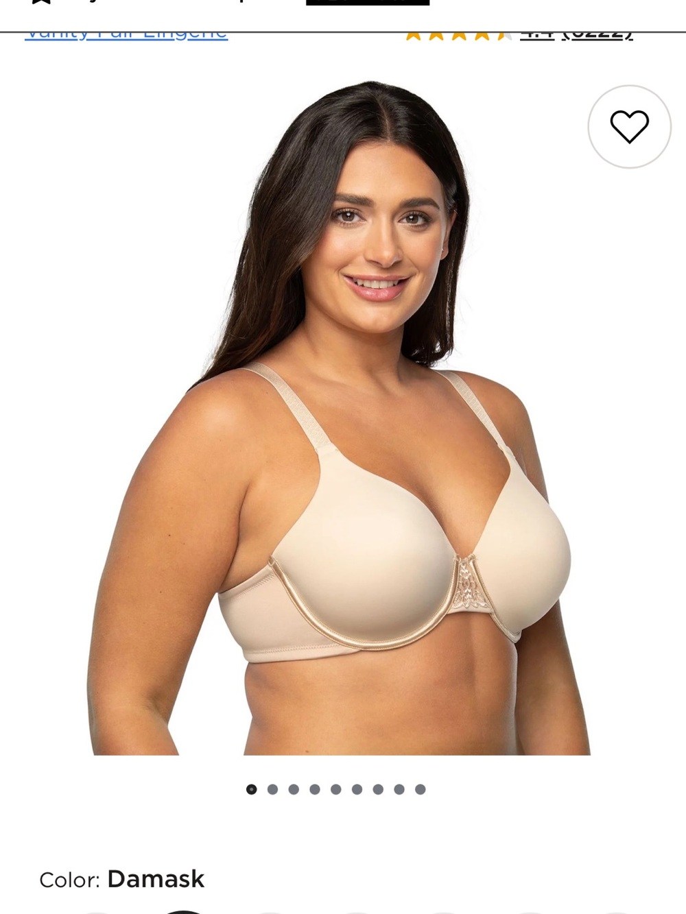 Vanity Fair Light Blush-tan  Seamless Support Bra size 34G